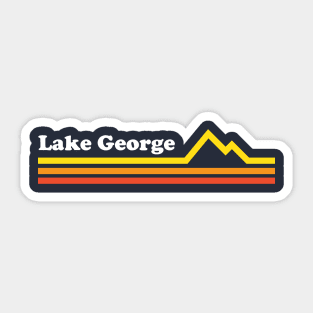 Lake George NY Retro Vintage Style Mountains Sticker